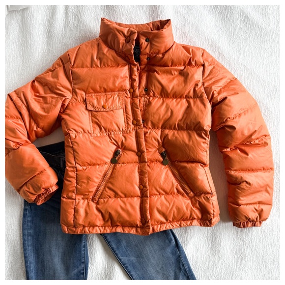 Ideology Vibrant Orange Down Filled Puffer Jacket - Picture 1 of 9